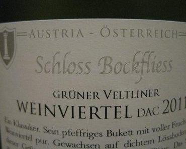 Verkostung Weißwein – Schlossweingut Bockfliess – Weinviertel DAC 2011