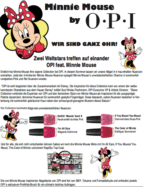 O.P.I trifft Minnie Mouse…und was kommt dabei raus? Pink :-)