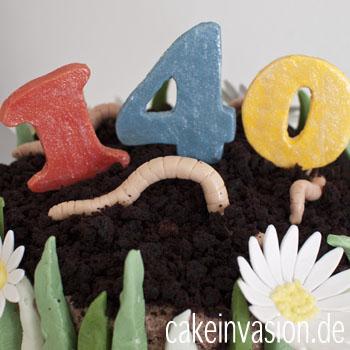 Gartentorte (“Dirt Cake”) mit Regenwürmern *muhahaha*