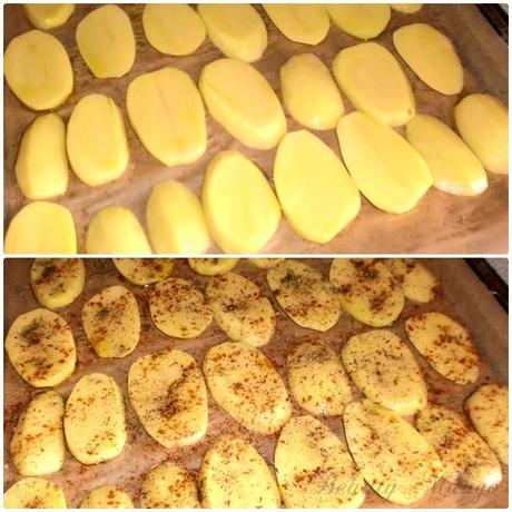 [Rezept] Gebackene Kartoffeln mit Paprika/Kresse Quark