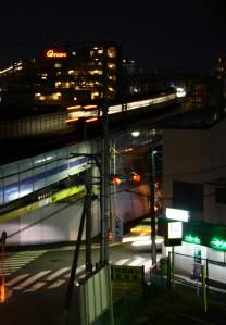 Blick zum Bahnhof Hiyoshi
