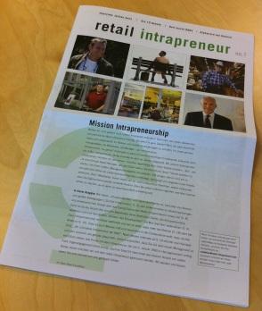 Die Zeitung ‘retail intrapreneur’.