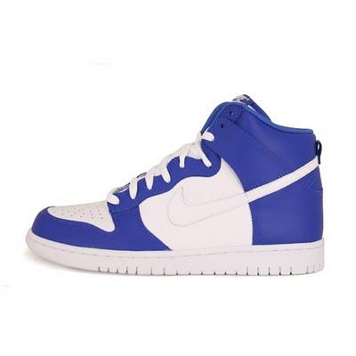 Nike Dunk Hi - weiss/blau