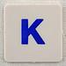 hangman tile blue letter K
