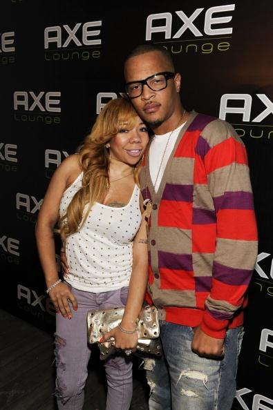 SOUTHAMPTON, NY - AUGUST 13: Tameka 'Tiny' Cottle and T.I visited the AXE Lounge in Southampton on Friday to announce that he is performing a secret show to kick off the 'AXE Music One Night Only' concert series in Manhattan on Monday night on August 13, 2010 in Southampton, New York. (Photo by Eugene Gologursky/Getty Images for AXE)