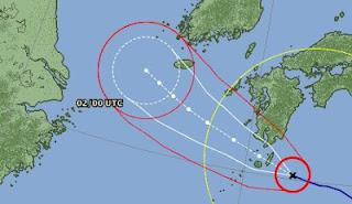 DAMREY wird wahrscheinlich Taifun zwischen Japan und Schanghai - oder Korea?, Taifunsaison 2012, aktuell, Damrey, Japan, China, Schanghai, Juli, August, 2012, Satellitenbild Satellitenbilder, Vorhersage Forecast Prognose, 