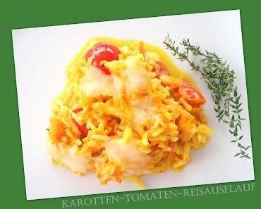 Clever kombiniert: Karotten-Tomaten- Reisauflauf