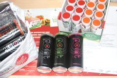 Vitamin- u. Energieschub mit den FRUCTI Vitalshots und den POWER POINT Energydrinks von RHODIUS!