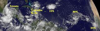 Atlantische Hurrikansaison 2012 startet durch, Hurrikansaison 2012, Atlantische Hurrikansaison, Atlantik, Karibik, aktuell, Satellitenbild Satellitenbilder, Ernesto, Gordon, 