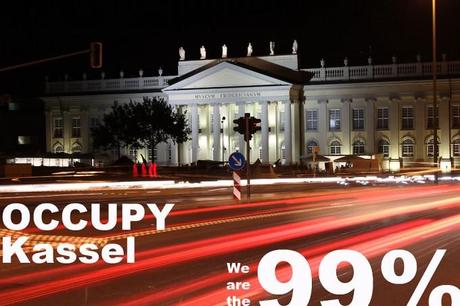 Occupy Kassel – We are the 99% wehrt euch, mehr Demokratie, defends you, more democracy
