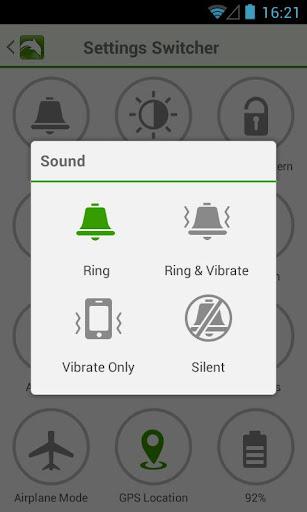 Settings Switcher – Übersichtliches Menü für die wichtigsten Einstellungen auf deinem Android Phone