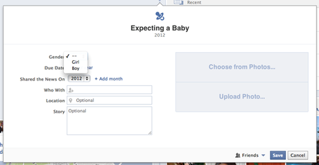 Facebook-Profil für Ungeborene