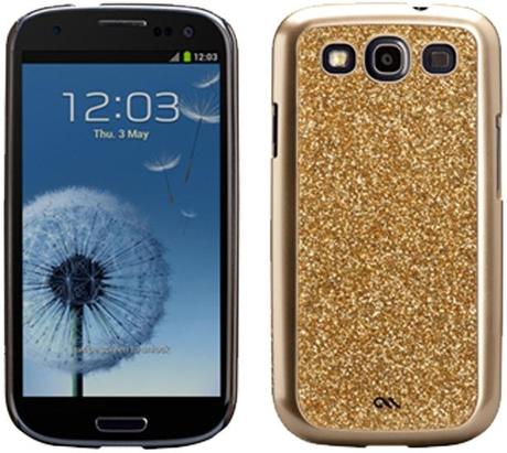 Galaxy S3 Tasche Glitzer Gold