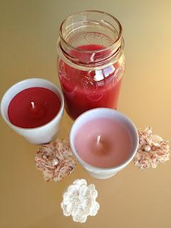 Candles, Cranberries and some ice