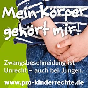 pro kinderrechte quadrat300 Kinderrechtskampagne gegen Zwangsbeschneidung gestartet!