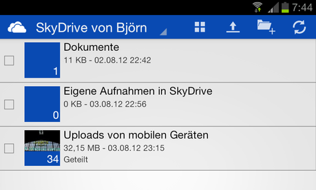 SkyDrive für Android