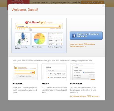 Analysiere deine Facebook aktivitäten mit Wolfram Alpha