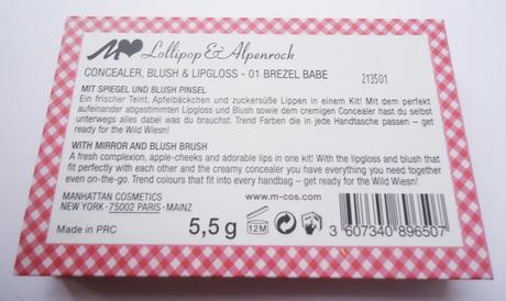 Swatches: Manhattan Lollipop & Alpenrock Concealer, Blush & Lipgloss - 01 Brezel Babe