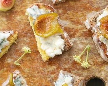 Roquefort Tartines mit gerösteten Honig-Feigen und wir als Südfranzosen
