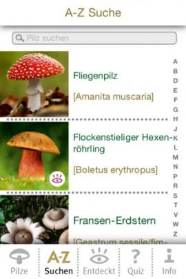 Pilze bestimmen – die 100 wichtigsten Arten auf dem iPhone