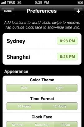 World Time Clock – stylische Weltzeituhr der besonderen Art für iPhone