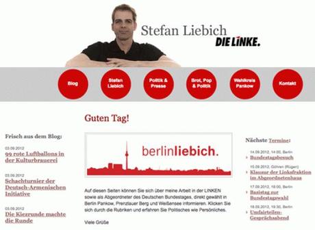 Meine Webseite bis heute Vormittag...