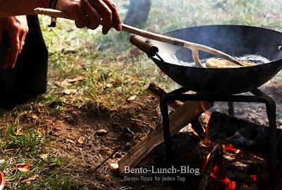 Langos, Ungarische Fladen - Kochen am offenen Feuer #3