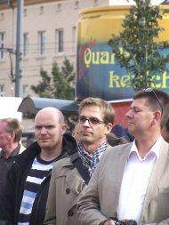 Protestaktion gegen Thor Steinar - Laden in Weißensee