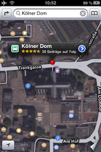 Kölner Dom verschwunden - Apple Map versagt?