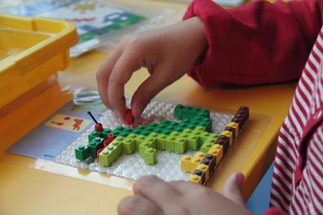 einfache Mosaik mit Legosteinen
