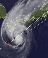 Taifun JELAWAT erreicht Zentral-Japan, Jelawat, Lawin, Taifunsaison 2012, Taifun Typhoon, September, 2012, aktuell, Japan, Satellitenbild Satellitenbilder, Vorhersage Forecast Prognose, 