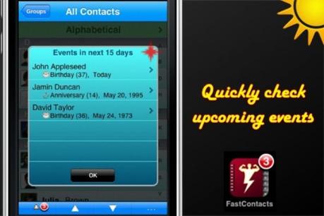 Fast Contacts – Geburtstagserinnerungen, erweiterte Suchfunktionen und eine tolle Optik