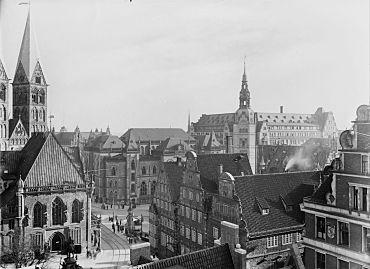 Bremen-Ansichten von Rudolph Stickelmann und Susanne Frerichs – Bilddokumente zweier Generationen (Foto: Rudolph Stickelmann, Blick vom Karstadtgebäude, um 1930)