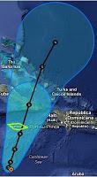 Tropischer Sturm SANDY - Sturmwarnung auf Jamaika, Sandy, Karibik, Hurrikansaison 2012, Atlantische Hurrikansaison, Vorhersage Forecast Prognose, Jamaika, Kuba, Dominikanische Republik, Bahamas, aktuell, Oktober, 2012, Sturmwarnung,