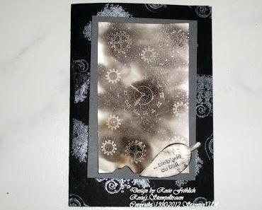 Grußkarte mit der Ruß-Technik !