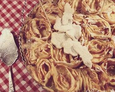 Apfelrosentarte mit Haselnusscreme