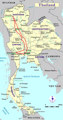 Meine Route durch Thailand