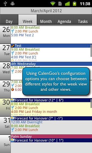 CalenGoo – Eine der besten Kalender-App für Android heute gratis im Amazon App-Shop