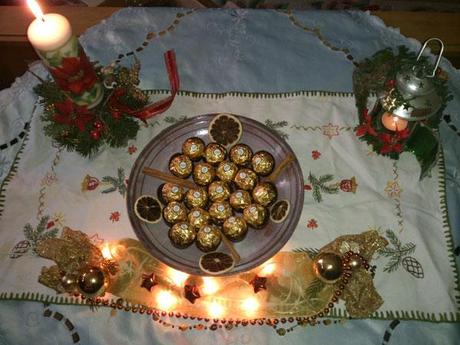 Weihnachtsdeko Warten auf den Weihnachtsmann mit Ferrero