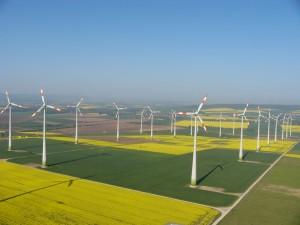 Der Windpark Druiberg bei Dardesheim ist mit 150 MW der größte Stromproduzent im virtuellen Kraftwerk der Regenerativen Modellregion Harz, © Windpark-Druiberg.de