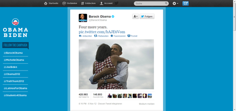 US-Präsident Barack Obama: erster Dank über Twitter