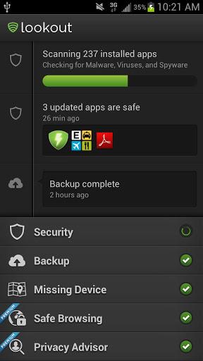 Lookout Security & Antivirus – Schutz vor Viren und Spyware in Apps, Emailanhängen und mehr