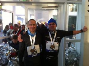 Im Ziel nach einem entspannten Frankfurt Marathon