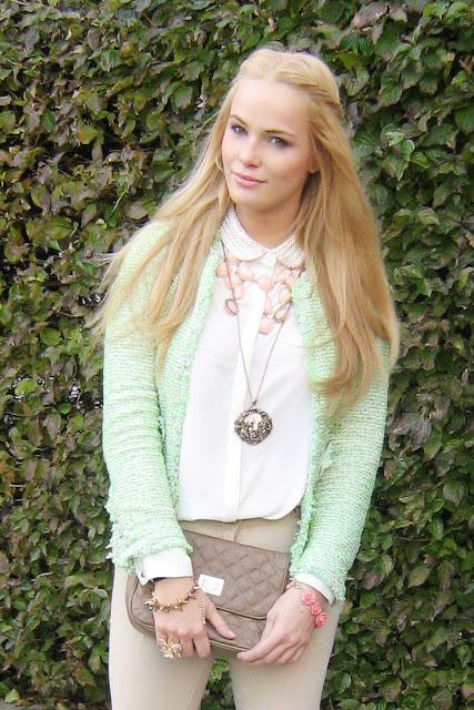 Saturday to go: studded collar and green boxy jacket