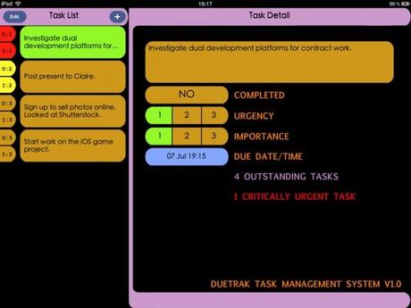 DueTrak Task Management – Simple Aufgabenverwaltung im schicken Design und mit iCloud Synchronisation