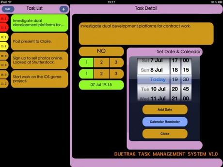 DueTrak Task Management – Simple Aufgabenverwaltung im schicken Design und mit iCloud Synchronisation