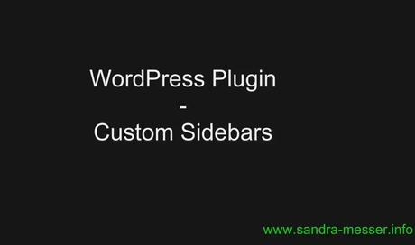 WordPress Plugin: Custom Sidebars