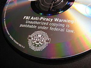 English: DVD displaying the embossed FBI Anti-...