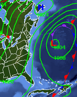 USA: Sturmsituation East Coast vs. Northwest Coast