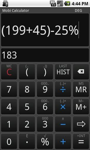 Mobi Calculator PRO – Für einige Tage zum Angebotspreis